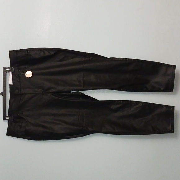 Lane Bryant Pants - Lane Bryant size 18P women's black skinny, mid-rise, coated modal blend pants.